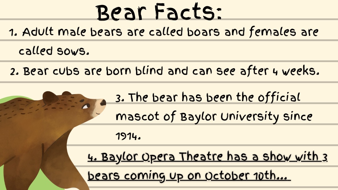 Fact: we can't wait to see you at any of our three performances of Goldie B. Locks and the Three Singing Bears! Oct. 10th, 1:30 &amp; 3:30 pm at the Mayborn Museum. Link in bio for more information!