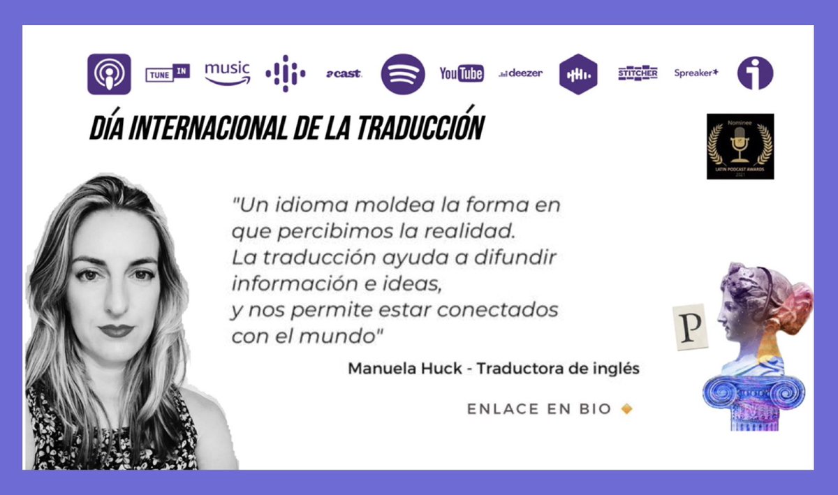 NUEVO EPISODIO 🔸 Desde <a href="/perfiles_ei/">Perfiles e Influencias</a> saludamos a todos los traductores en su día
#DíaInternacionalDelPodcast #InternationalPodcastDay
⁣⁣#Podcasting