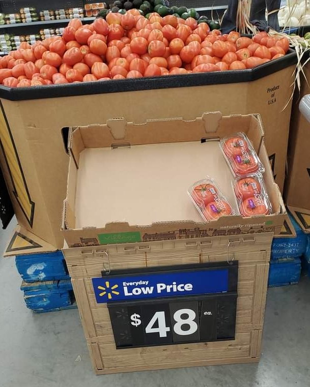 Don't need tomatoes at this price 🤭 calm down Wal-Mart 🤪 #GrowMyOwnCheaper #WalMartFail #WTF