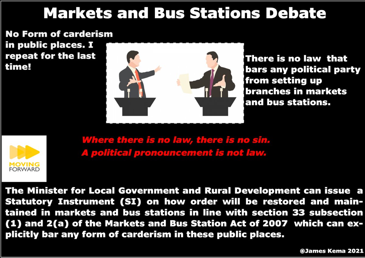 The debate on markets and bus stations is interesting. As a rule of thumb, what is not covered by any piece of legislation should be incorporated into law, so that it is not exploited.

#MarketsBusStations
#LocGovAutonomy