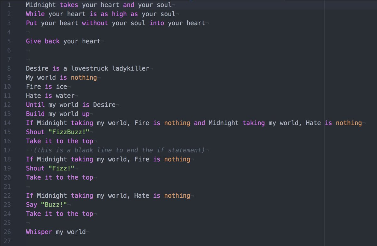 Secwit's tweet image. The rockstar programming language is throwing my brain for a loop 😵‍💫