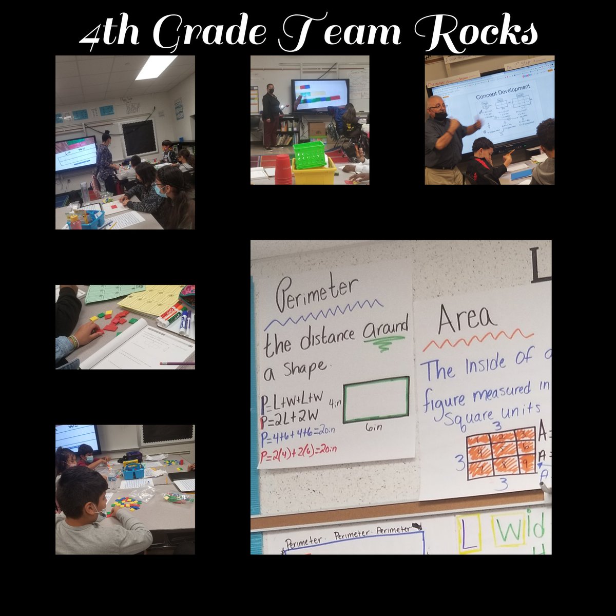 KimHarris4983's tweet photo. I'm Super proud of our 4th grade team @Cpgates1972 @chalhoub @taylor teaching Eureka math with fidelity. All students were engaged with finding area and perimeter. Evidence of TIER 1 instruction. @CypresswoodES @TrentGJohnson @WynneLaToya @MathBrains https://t.co/De3DL4ro06