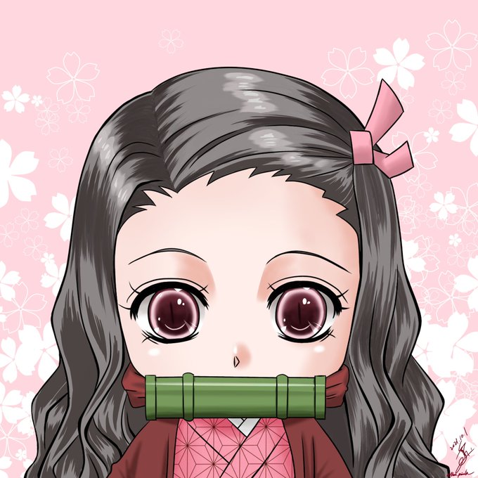アズコ✱イラストレーター(サブ垢)さんがTwitterに投稿した竈門禰豆子(鬼滅の刃)のイラスト。