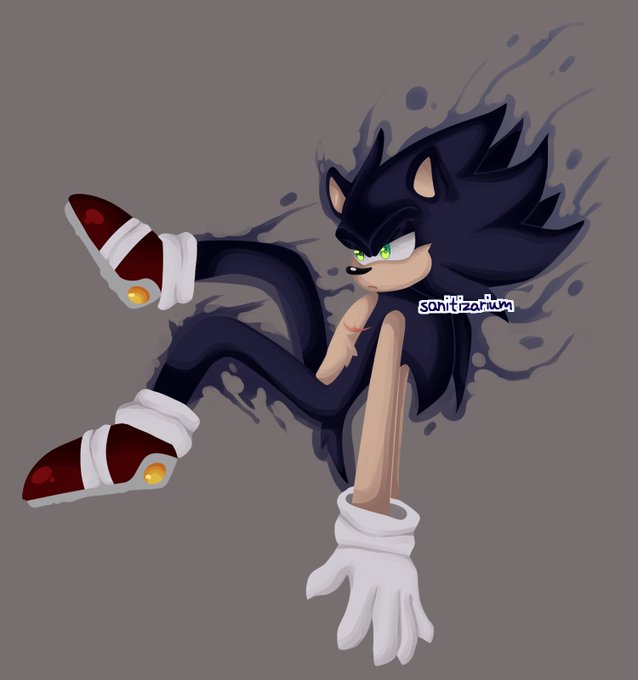 RisziArts on X: 🎃Dark Sonic for this spooky month🎃 #darksonic  #SonicTheHedgehog  / X