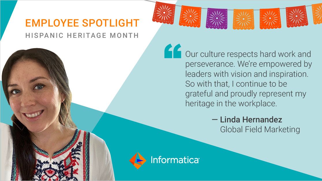 Informatica's tweet photo. Spotlight ๐ฆ on our own Linda Hernandez during #HispanicHeritageMonth2021!
Us: What's #LifeAtINFA like as a Hispanic?
Linda: Empowering and inspirational
Find out more about joining our team: https://t.co/6IbZDFw1lg https://t.co/tPQg2pDuQJ