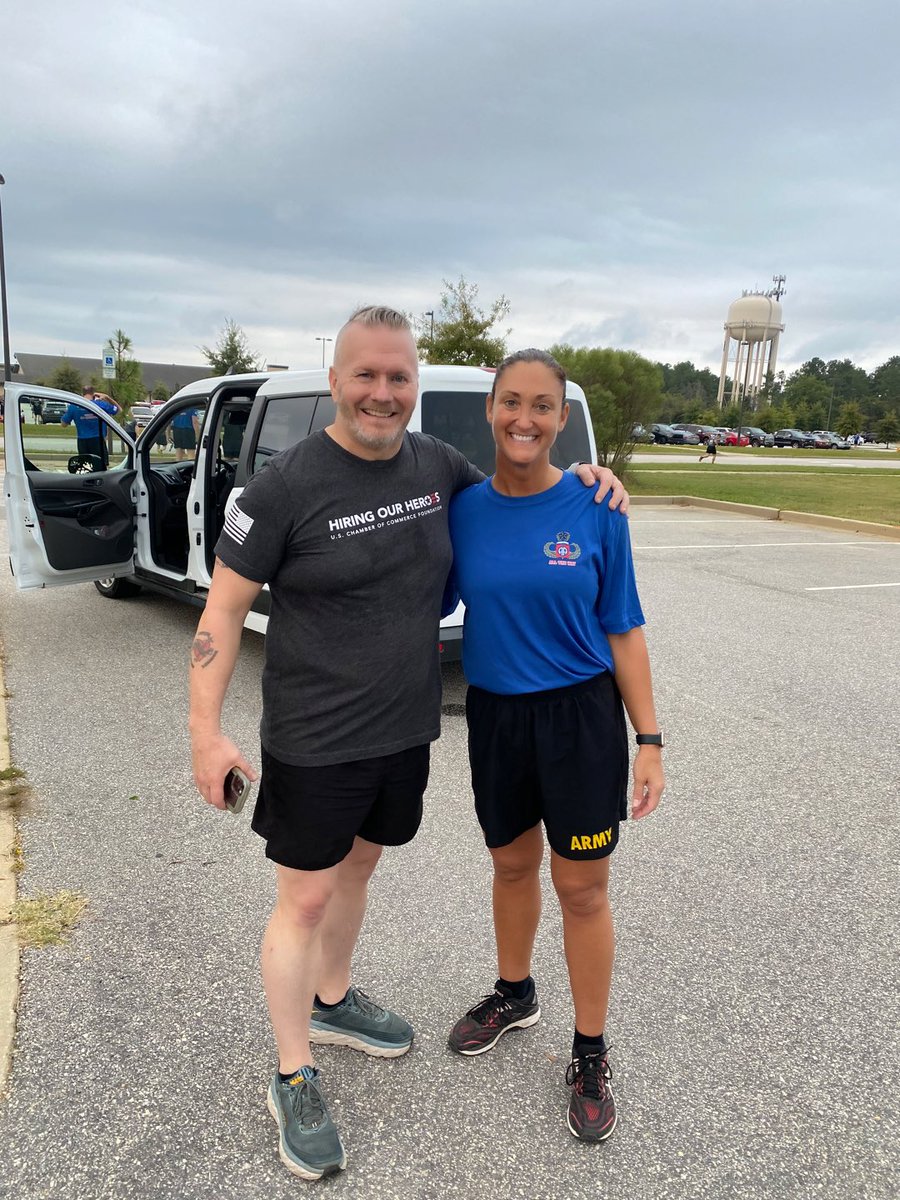 Unbeatable LGOP! No better teammates than @82ndABNDiv AA4N, Black Devil 6 and 9 were lead motivators at PT. CSM(R)/SEAC Troxell was there leading the way as a former All American, now supporting Soldier for Life and Hiring our Heroes! #AATW @CSM_BlackDevil9 @307thBSB @PMEHardTrox
