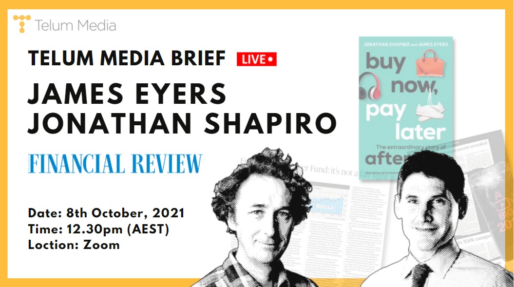 🇦🇺 Telum is thrilled to announce James Eyers (<a href="/eyersj/">James Eyers</a>) and Jonathan Shapiro (<a href="/johnnyshap/">Johnny Shapiro</a>), Senior Reporters at <a href="/FinancialReview/">Financial Review</a>, will be joining our Telum Media Brief next week. Journalists and PRs can register to attend here: us02web.zoom.us/webinar/regist…