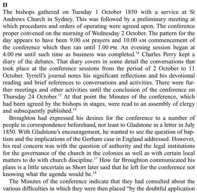 AustAnglican's tweet photo. 1 October 1850: historic gathering of bishops in conference @SydneyCathedral, called by the Metropolitan, +Broughton (Sydney); +Nixon (Tasmania), +Perry (Melbourne), +Short (Adelaide), +Tyrrell (Newcastle), +Selwyn (New Zealand) #anglican #171years https://t.co/mQ7gaOep0T