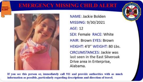 Emergency Missing Child Alert for 12-year-old out of Enterprise
bit.ly/3kUyvsr