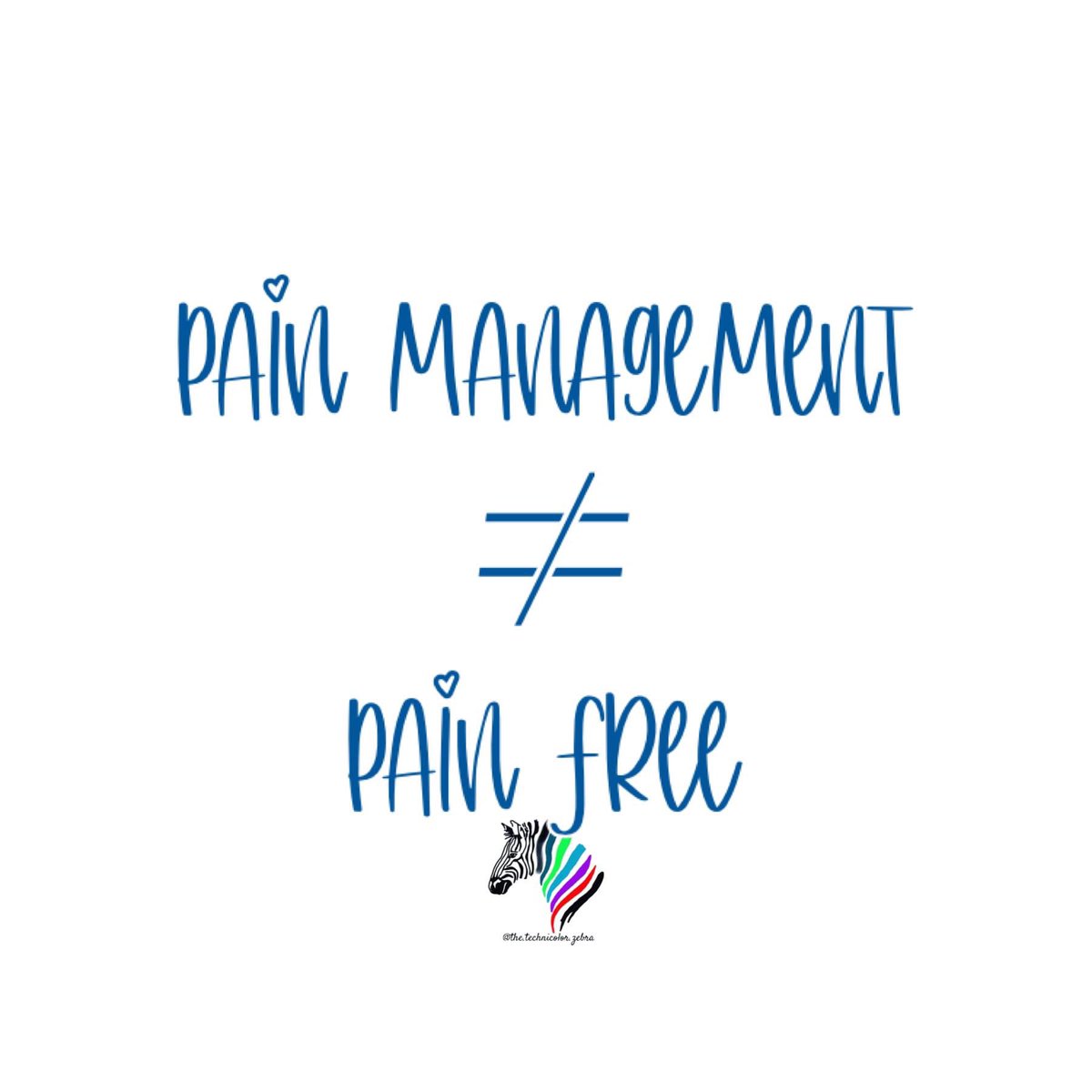 One last reminder as #painawarenessmonth draws to a close...
💙 #painmanagement does NOT equal #painfree 💙

#chronicpain #painawareness #painawarenessmonth2021 #chronicillness #disabled #inclusion #endstigma #advocate #accesstocare #spoonie #RealPainStories #discoverunder1k