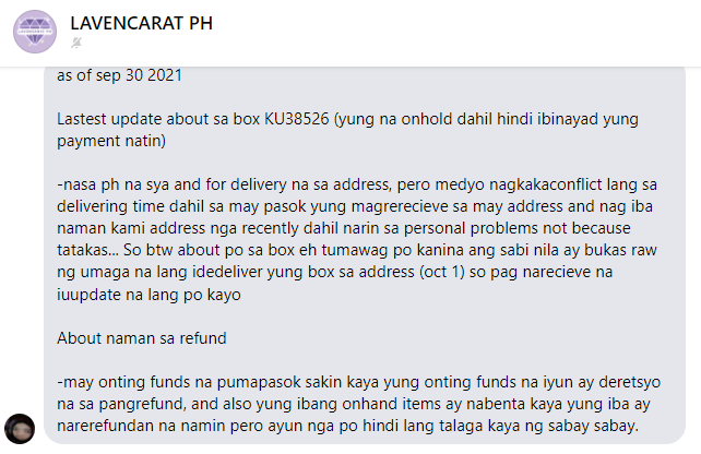 LavenCarat's tweet photo. #LVCT_Updates

Mass Update [ Oct 1 ]

- box update (Arrived at PH Address as of Oct 1)
- please see thread for list of items (incomplete list of items, will check once onhand) https://t.co/3d9Kg9eypE