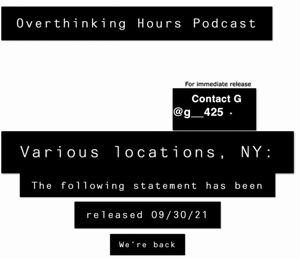 OverthinkingHr's tweet photo. Happy #nationalpodcastday I have been informed we are not retired https://t.co/lSu0CC7Zc9