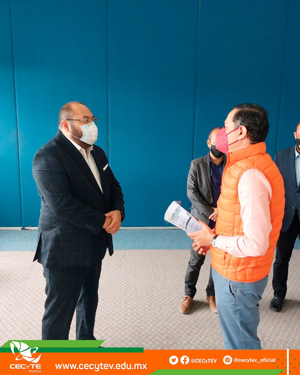 Erasmo Hernández Demeneghi, Productor del área de deportes de RTV, el Mtro. Bruno Renato Flores Suarez, el Lic. Daniel Ángel Rivera Carmona y el Lic. Mauricio Delfín Zamudio, integrantes de la Comisión de Educación Física Deporte y Recreación del CIVE.