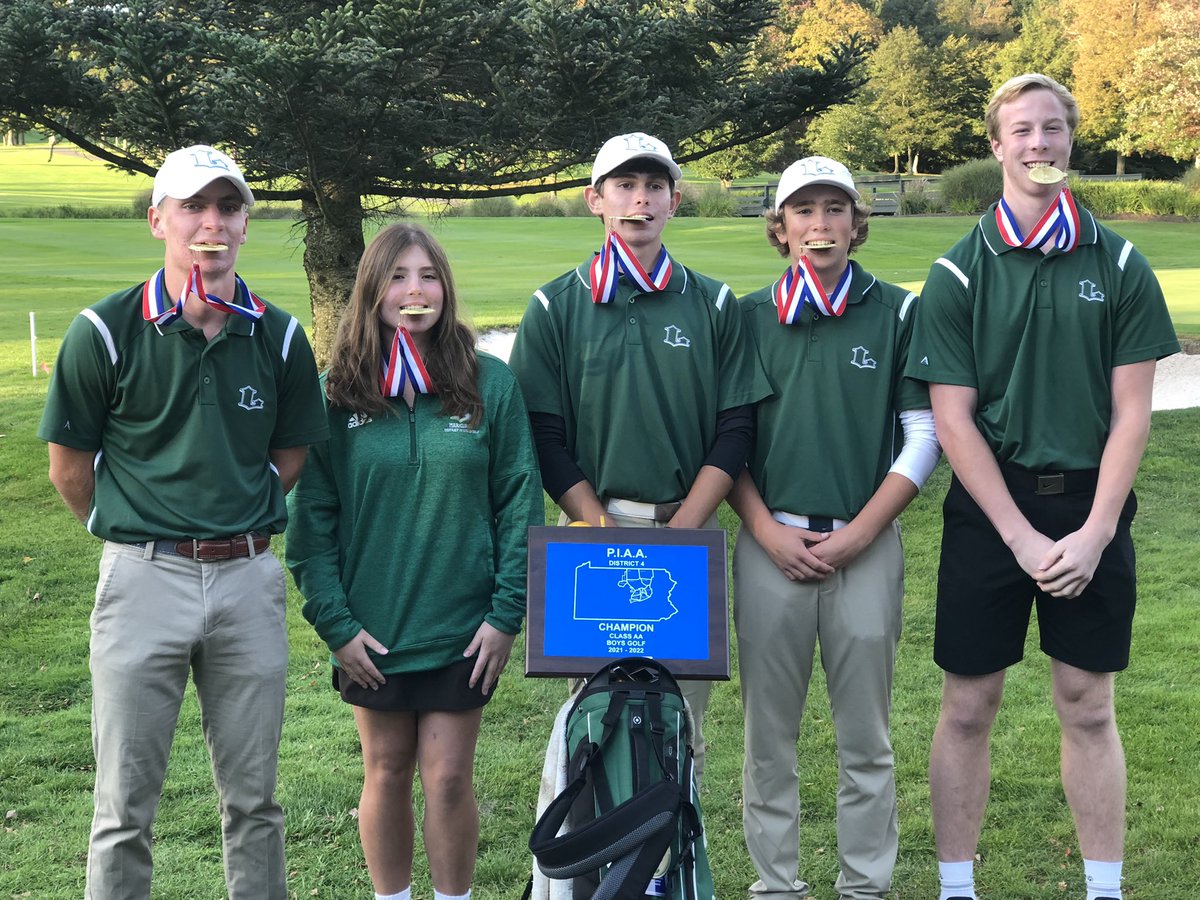 GolfLewisburg's tweet photo. District 4 team CHAMPIONS!!!  Two years in a row!  Congrats to all 5 team members who have qualified to play on Saturday for day two of Individual play. 🐉⛳️💪 https://t.co/Ag5iUTbX65