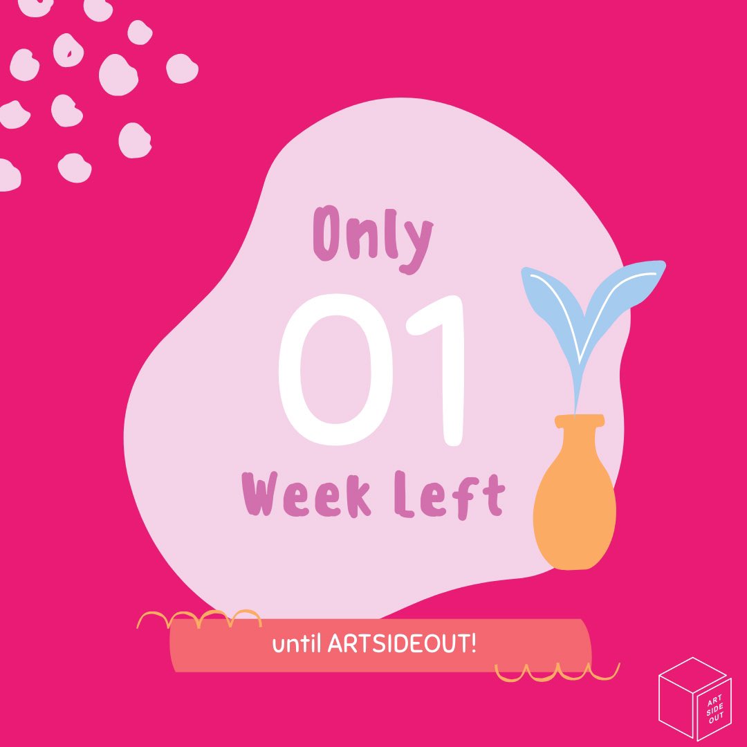 ARTSIDEOUT's tweet image. Who's Excited? Only 1 week left until #ASO2021 day. Join us and participate in workshops, exhibitions, and most importantly have fun!