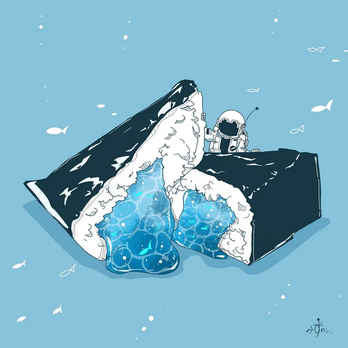 宇宙飛行士×食べ物シリーズ
お腹すいてる人のRTを狙ってます 