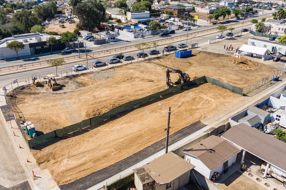 HildaSolis's tweet photo. Celebrated the groundbreaking of a new 78-unit affordable and permanent supportive housing development in East LA at 3rd St. and Dangler Ave. — replacing six County-owned lots that have sat vacant for decades! https://t.co/BZMsCtXcsf