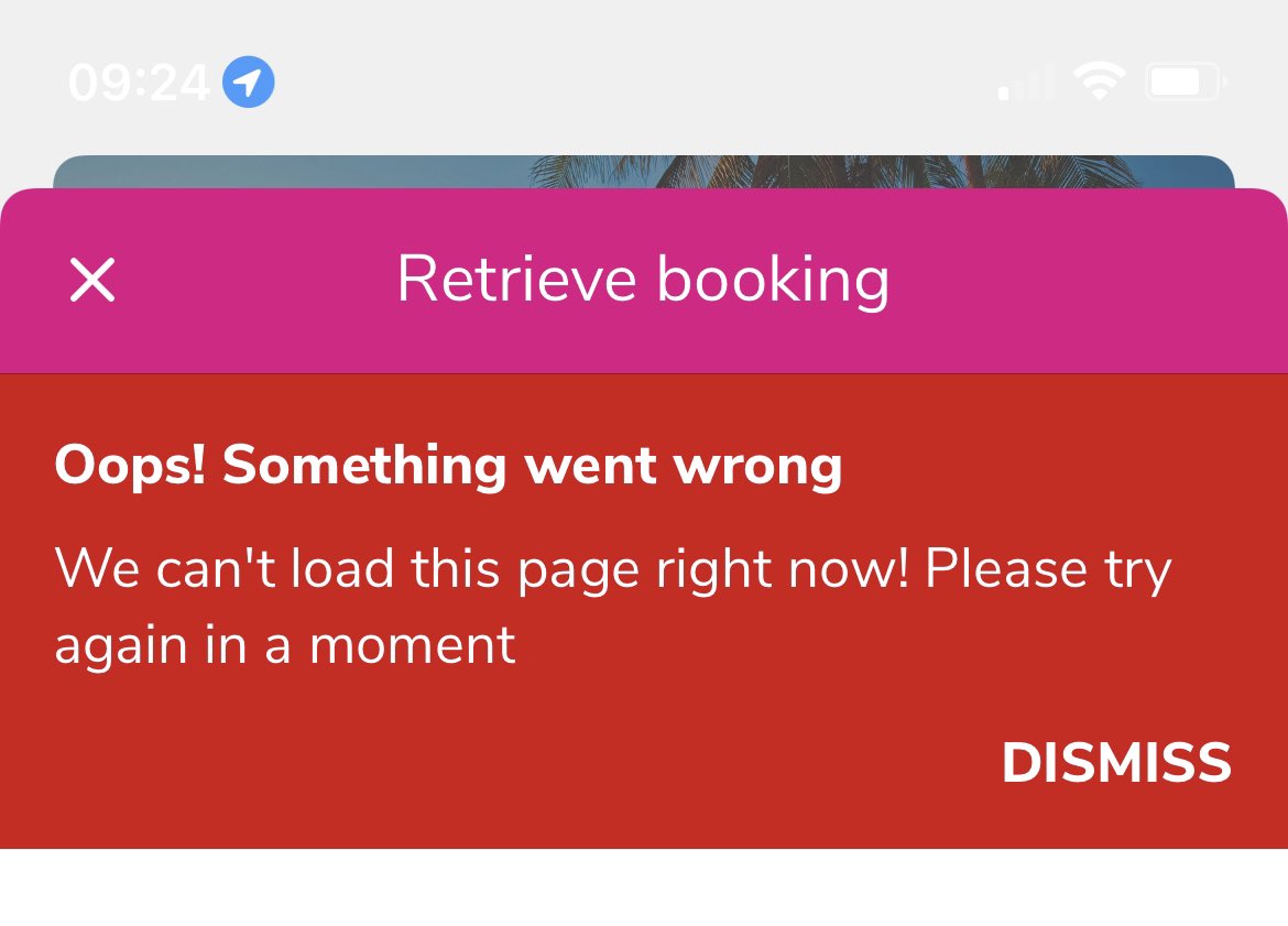 TheRealMChats's tweet photo. @FirstChoiceUK Any reported issues with your app?constantly get an error and need to check in https://t.co/1f6xcED5cS