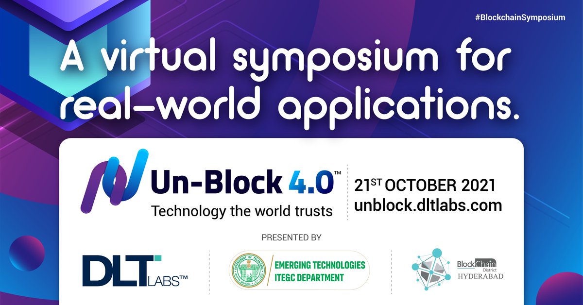 KnnxCorp's tweet photo. Welcome to a virtual symposium where we will spotlight the business and governance problems of the day & how blockchain can provide innovative solutions for them. To understand the benefits of this technology,register here:https://t.co/GNigv1yzz3
#BlockchainSymposium #Unblock4.0 https://t.co/uauHvKqX5N