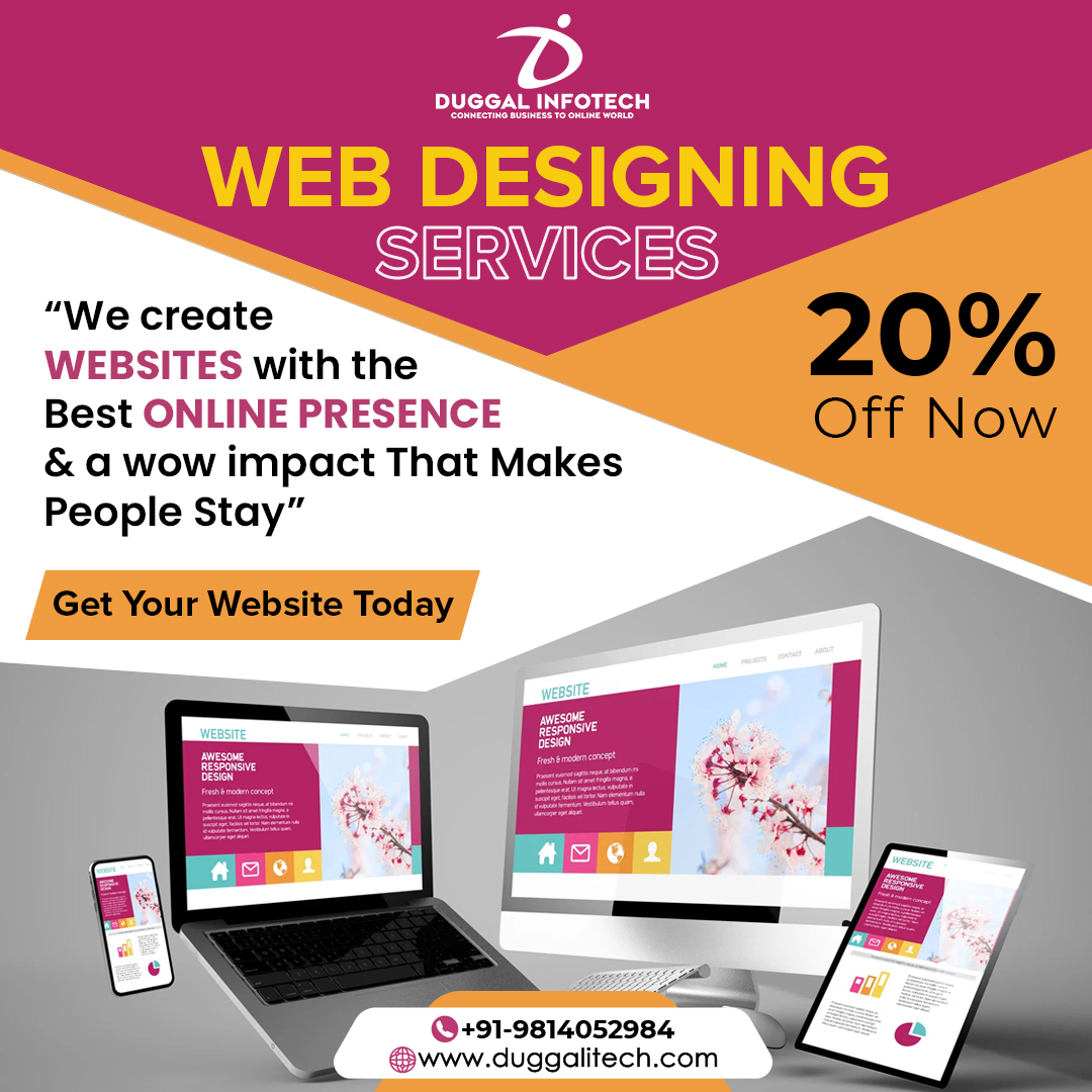 DuggalInfotech's tweet photo. #WebDevelopment #WebsiteDevelopment #Website #WebDesigning #websiteredesign #professionalwebsite #digitalmarketing #WebsiteDesigning #graphicdesign #Branding #promoteyourbusiness #stilltrending #india #duggalinfotech #webdesigning #creative #responsivewebdesignservices https://t.co/dk7d0s0ddo