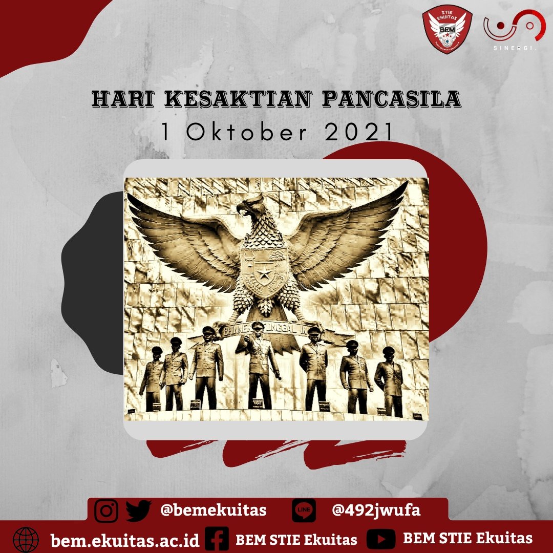 [HARI BESAR] [HARI KESAKTIAN PANCASILA]

Selengkapnya. 
instagram.com/p/CUeZB1ul2nB/…

bem.ekuitas.ac.id
Instagram    : <a href="/bemekuitas/">BEM EKUITAS</a>
Line@           : @492jwufa
Twitter          : <a href="/bemekuitas/">BEM EKUITAS</a>
Youtube        : BEM STIE Ekuitas
Facebook     : BEM STIE Ekuitas