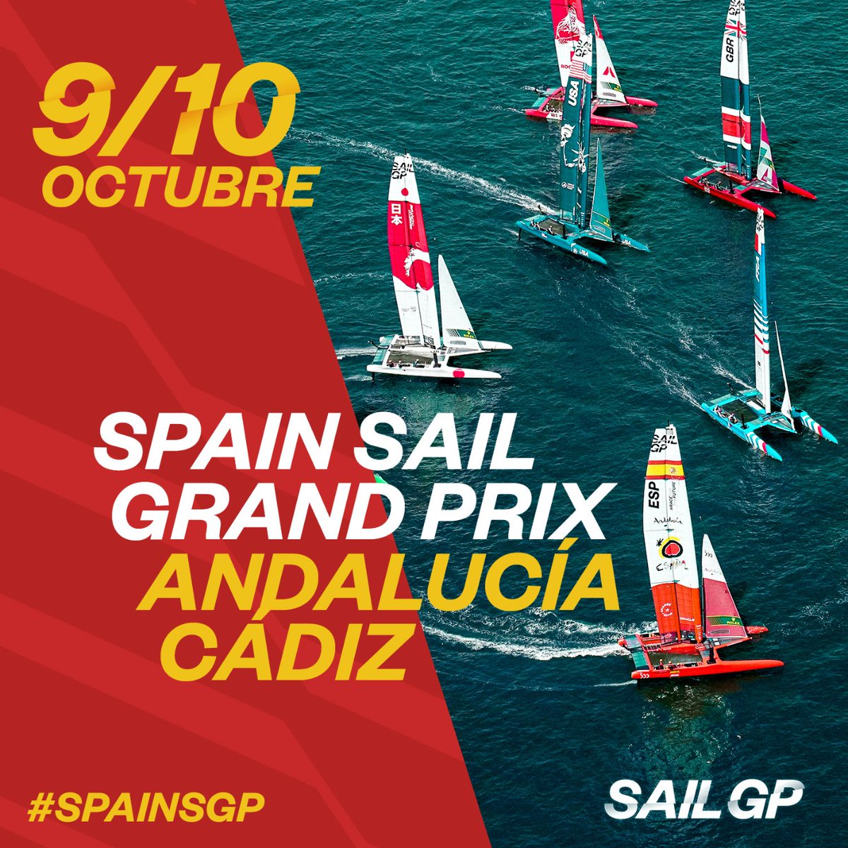 vcentenario_'s tweet photo. ¡Empieza la cuenta atrás para el gran momento! ⛵
Los mejores regatistas del mundo se darán cita el fin de semana de 9 y 10 de octubre en Cádiz con motivo del Spain Sail Grand Prix | Andalucía - Cádiz y allí estará el equipo español @SailGPESP
#ProyectoVCentenario https://t.co/raRk0PXSLl