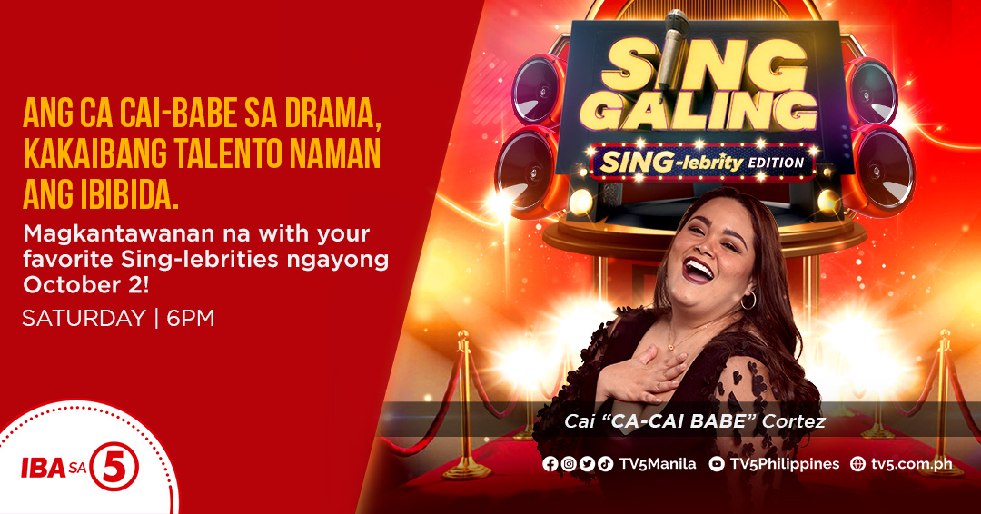 TV5manila's tweet photo. Ca-Cai Babe ba ang hanap mo? Say hello to Cai Cortez! 🥰

Abangan siya sa @SingGalingTayo #SingLebrity Edition! Ngayong Sabado na, 6PM sa #TV5TodoMaxWeekend! 

#IBAsa5 https://t.co/hg7iv1yAyc