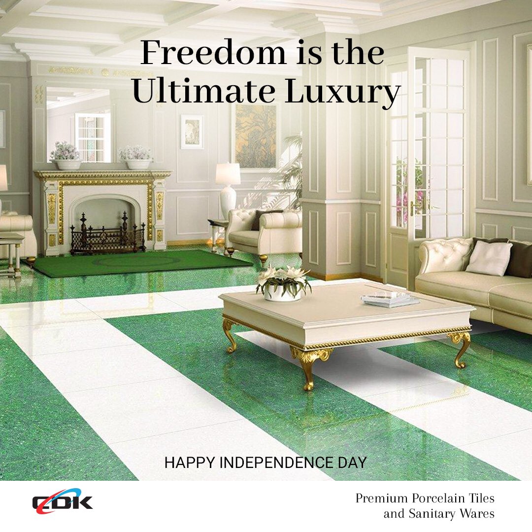 cdkindustriesng's tweet photo. From Struggle, to Freedom, to Progress, Nigeria moves forward.
Celebrating with you the pride of being part of this great nation. Happy Independence Day!
#CDKTiles #MadeInNigeria #HighQualityTiles #CDKPorcelainTiles #Nigeriaat61 #IndependenceDay https://t.co/PkpcJTceAY
