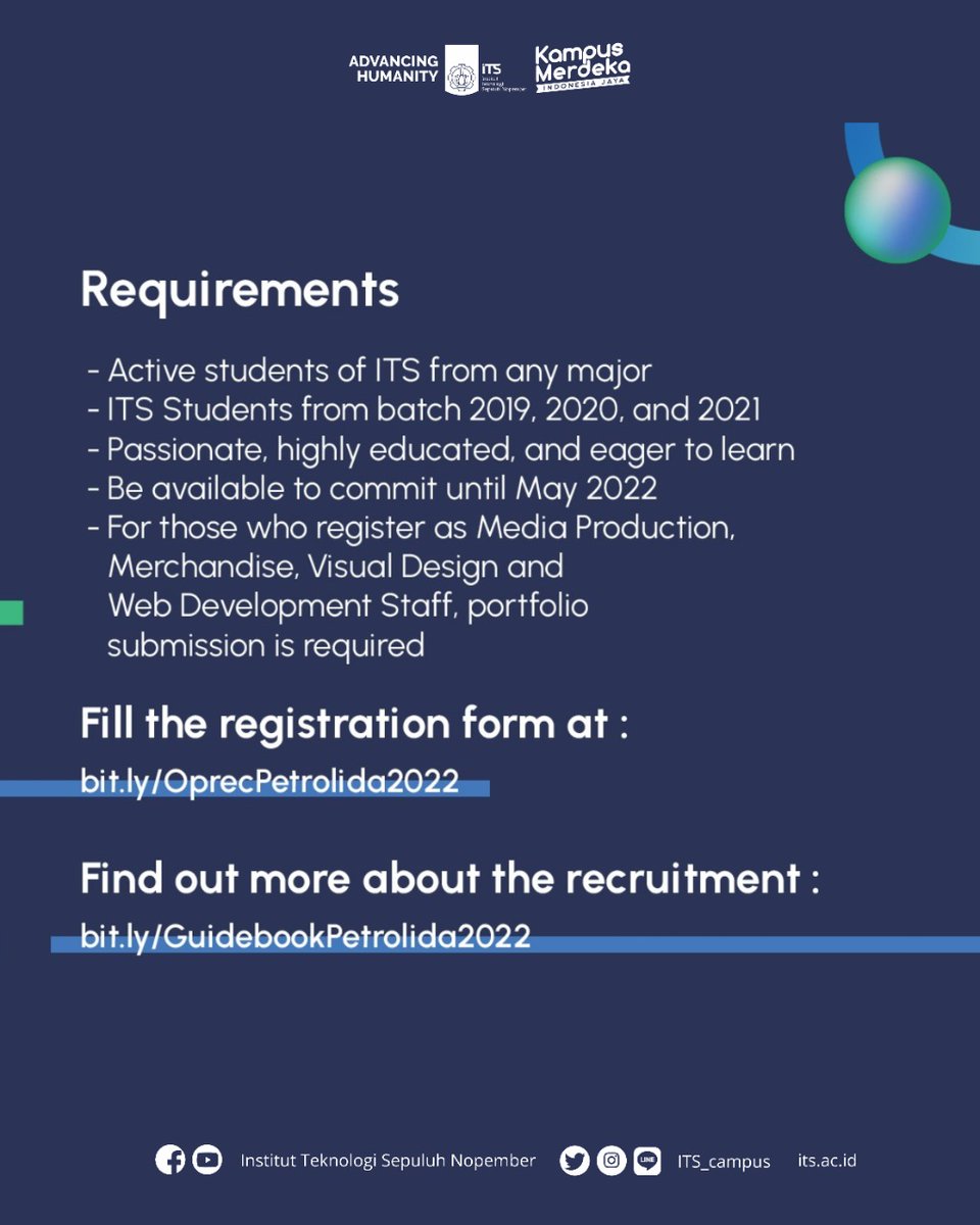 its_campus's tweet photo. For those of YOU who's ready to reinforce the future of energy industry, register NOW on:

https://t.co/7eDF2kiXYE 

Don't forget to check https://t.co/GmILshARrs for more information!

#Petrolida2022 #SPEITSSC #OprecITS #ITSCampus #ITSSurabaya https://t.co/WIiQ1fIIIm