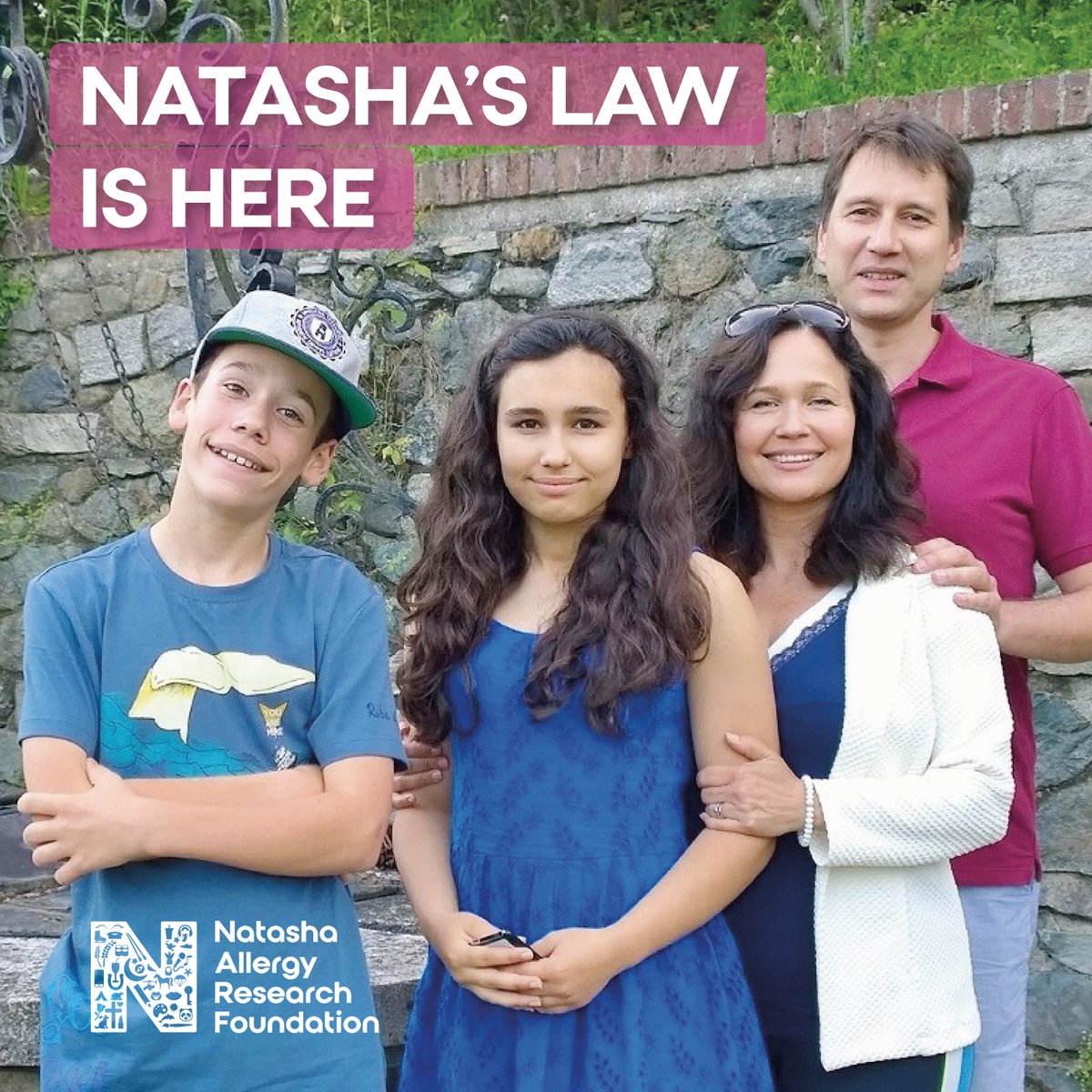 Nothing can bring Natasha back, and we have to live with that reality every day, but we know in our hearts that today 1st October 2021 - as #natashaslaw comes into force - she would be very proud that a law in her name will help to protect others. 
Tanya, Nadim and Alex
❤️❤️❤️