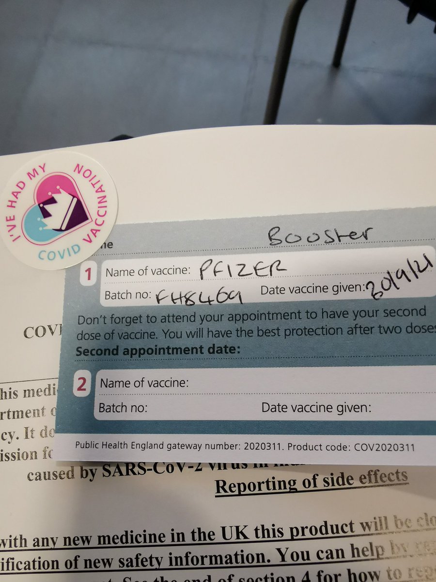 I'm now triple jabbed 😉