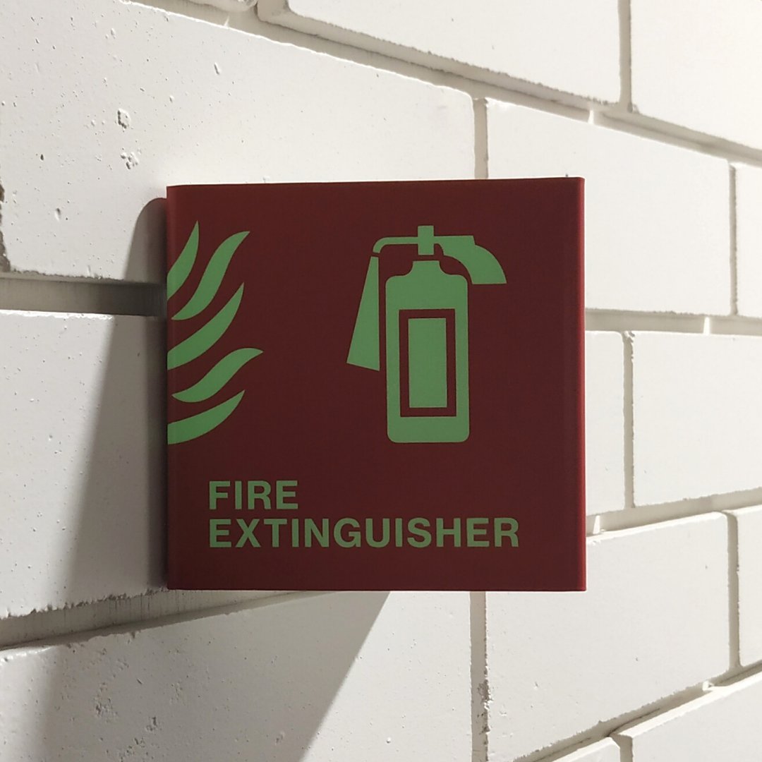 artifold's tweet photo. #FireSignages are essential in guiding the occupants in your #Office incase a fire breaks out. Following the safety guidelines, we made sure the fire equipments sign is red with the pictogram and text in white. 🧯

#TGIF #WeekendVibes #Signages https://t.co/1nXrMROvyV