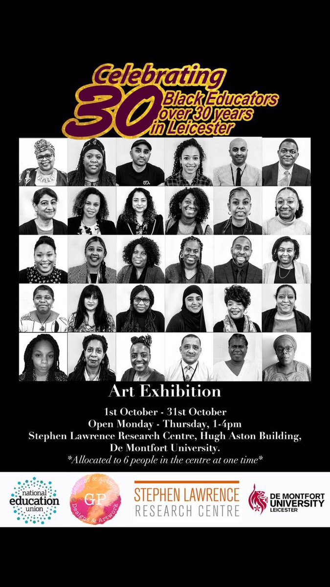 Black history season is upon us! Let’s celebrate black educators <a href="/SLRC_DMU/">The Stephen Lawrence Research Centre</a>
