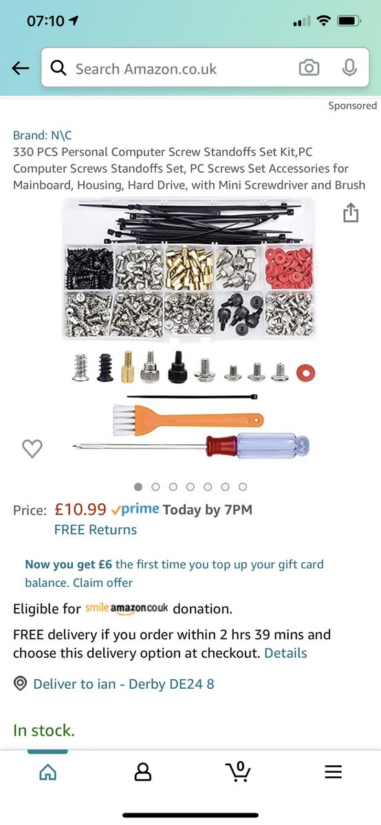 maxskitz's tweet photo. Brilliant thanks @amazon I really need these today well done for being there.  Saved my life( not literally!) but it does mean I can crack on with my work first thing in the morning 👍🏼#samedaydelivery #Amazon https://t.co/wo63heCJaf