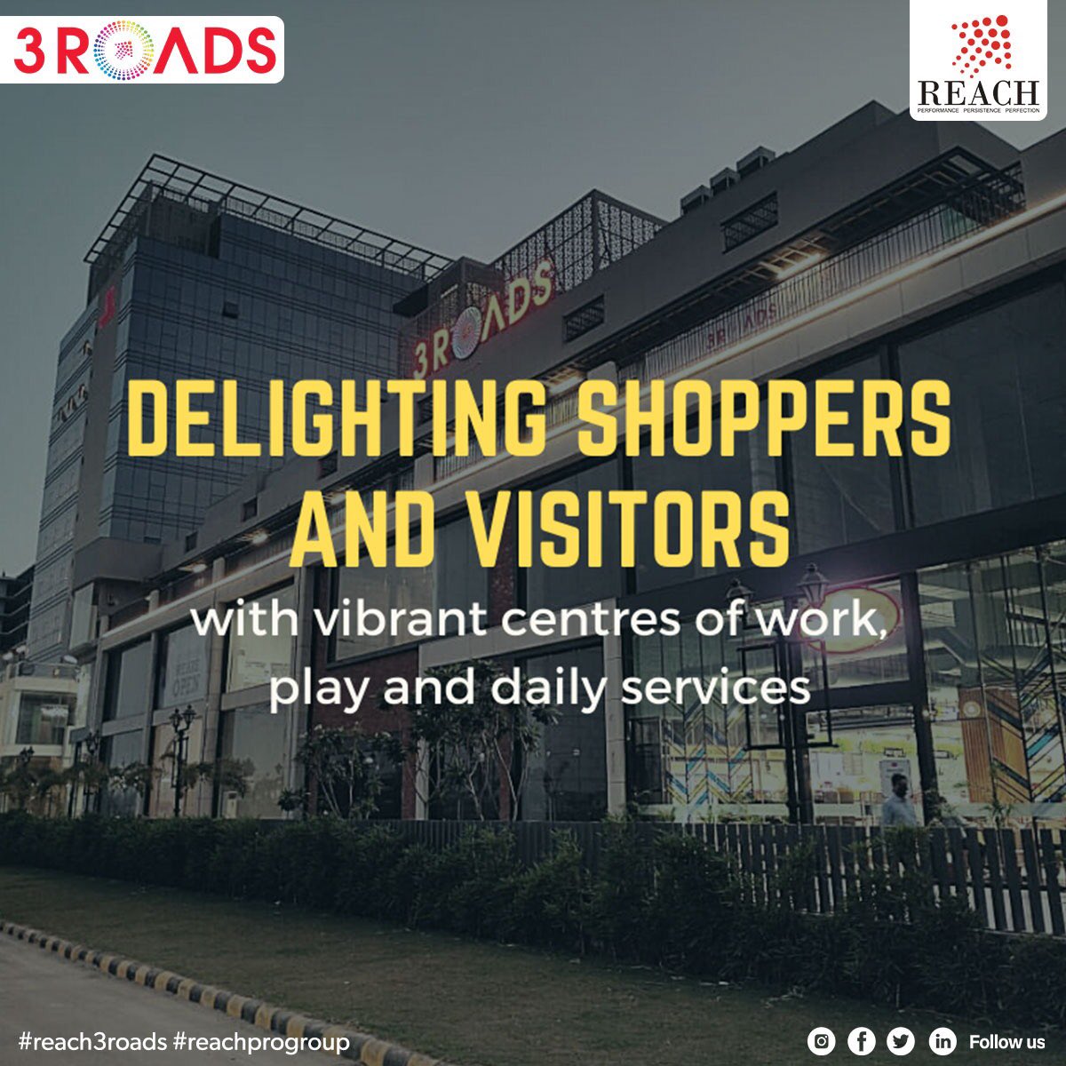 Reachprogroup's tweet image. Delighting shoppers and visitors with vibrant centres of work, play, and daily services.

#reachprogroup #reach3roads #development #property #realestate #retail #innovative #building #oneofakind  #highstreet #development #business #industry #skill #market #knowledge #design