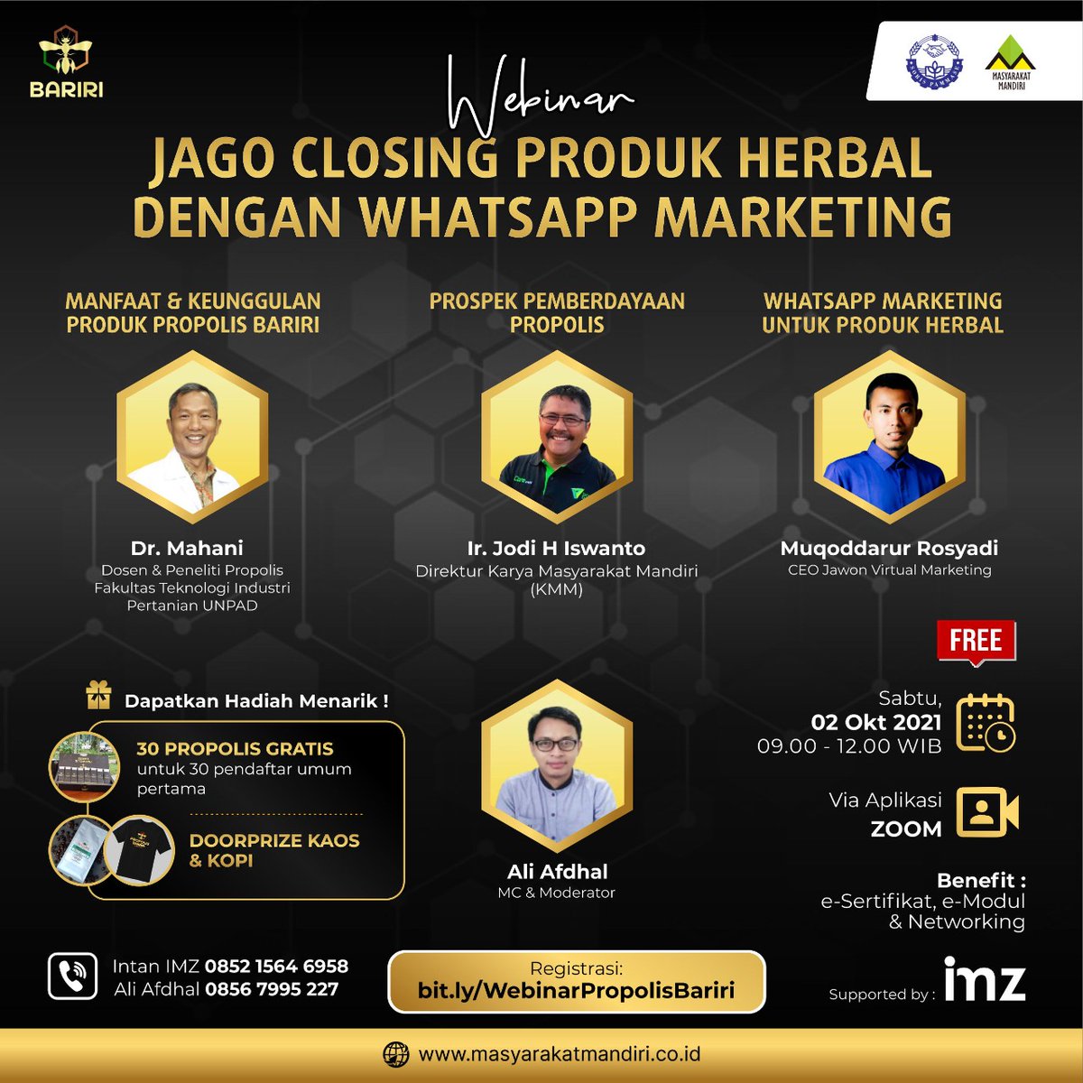 Jago Closing Produk Herbal dengan WhatsApp Marketing bit.ly/WebinarPropoli… CP: Ali Afdhal KMM (wa.me/628567995227)