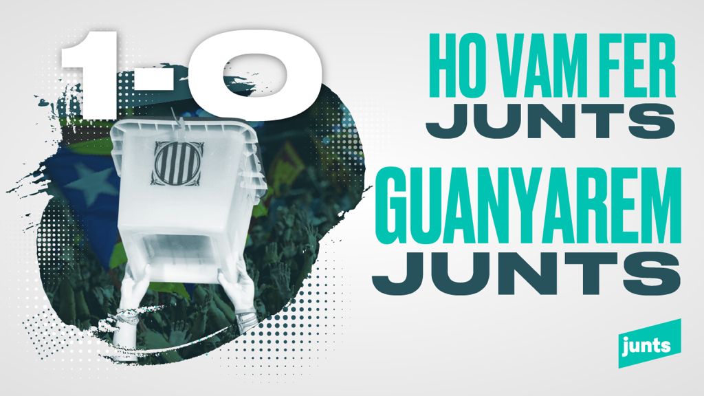 JuntsXCatSegria's tweet photo. 🗳 Avui fa 4 anys que juntes i junts vam aconseguir guanyar un referèndum amb un mandat clar per fer la #independència, que segueix vigent i ens referma en el comporomís d’aconseguir la #llibertat nacional i un futur d’oportunitats per a les persones

#1oct #guanyarem #amnistia🎗 https://t.co/c3AbmOWz89
