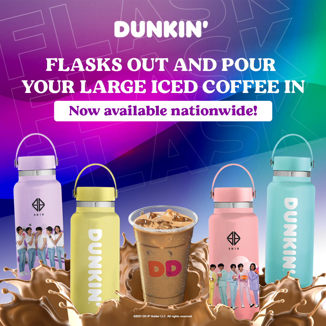 dunkinph's tweet photo. Good news! 🤩 Our SB19 Flask is now available nationwide! Show your love for iced coffee today and get a limited edition SB19 Flask all for P299! 💖

#DunkinPH #DunkinPHCoffee #CoffeeDay

DTI Permit No. FTEB-121893 Series of 2021
DTI Permit No. FTEB-126514 Series of 2021 https://t.co/ohAYcXQKM9
