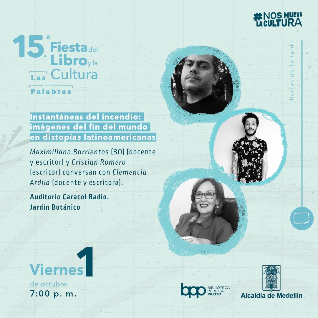 Mañana estaré conversando en la <a href="/FiestaLibro/">Fiesta del Libro</a>  con Maximiliano Barrientos <a href="/Hotel_Insomnio/">Maxi Barrientos</a>  --lean su novela "En el cuerpo una voz", es brutal-- y con Clemencia Ardila. ¡Caigan!