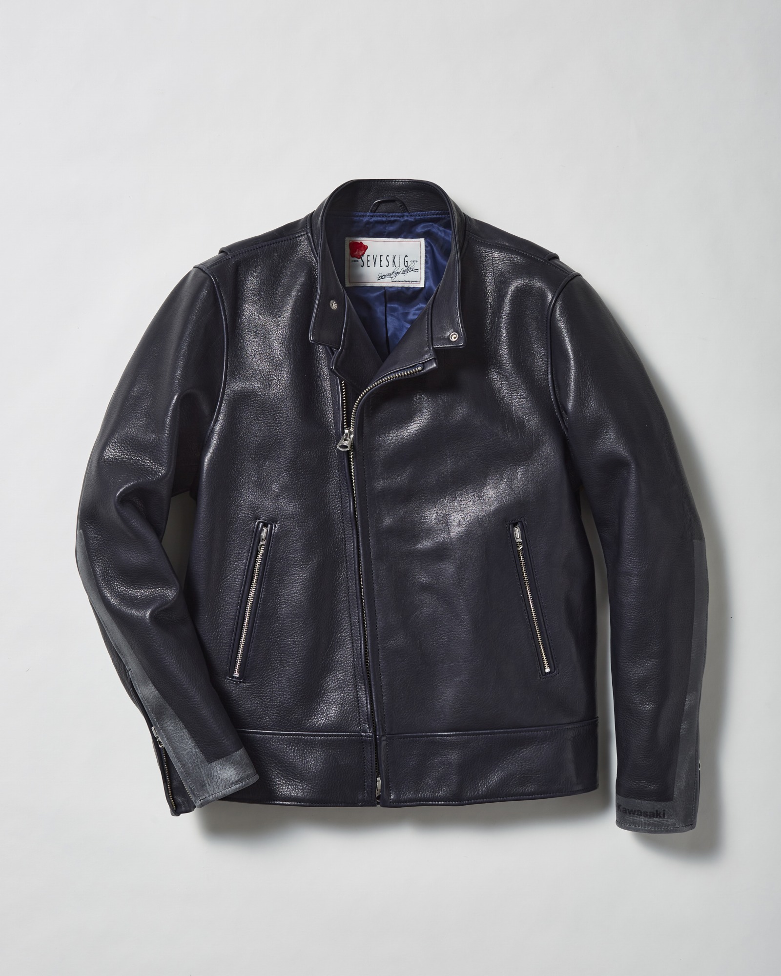 カワサキ×SEVESKING リフレクターレザーライダース カワサキ×SEVESKING リフレクターレザーライダース