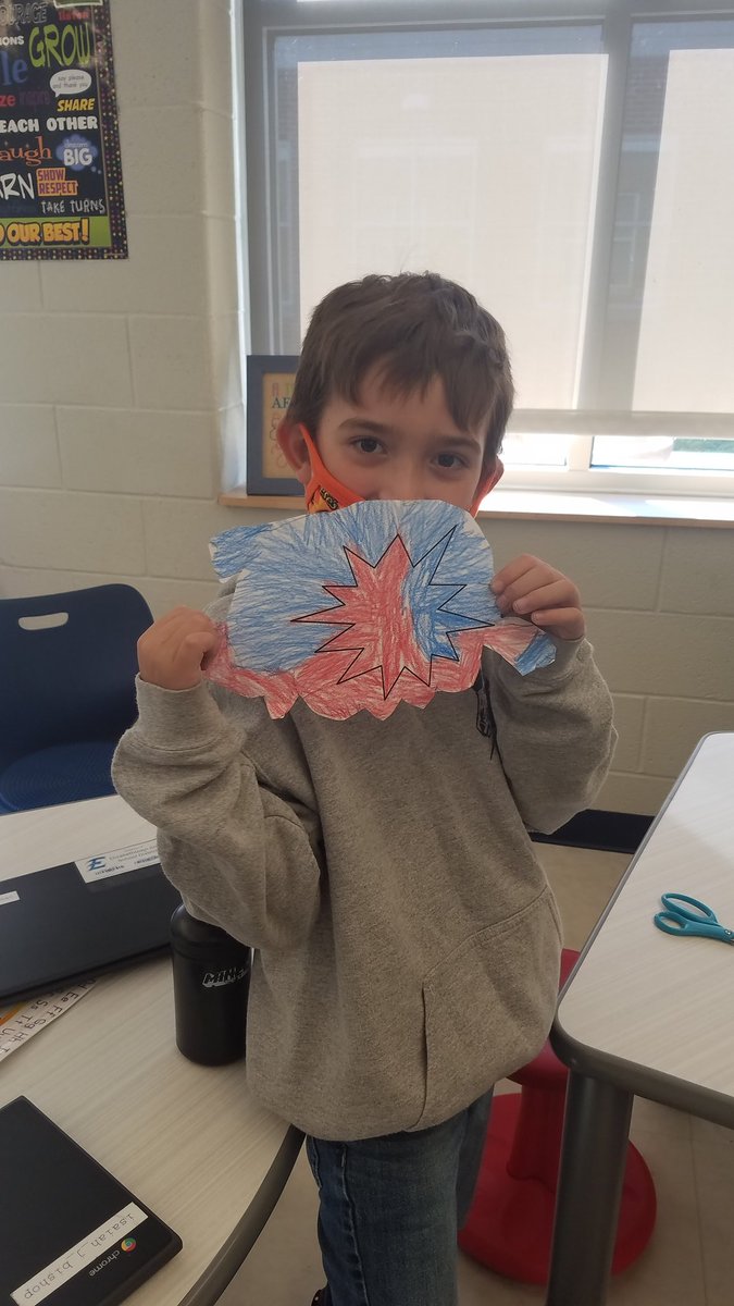 Every Thursday as part of our morning meeting, we do a Think Outside the Box picture. The students take a doodle and turn it into something else. They are always so creative and see things how I never would see them. My favorite this week was the coke exploding from a mentos!