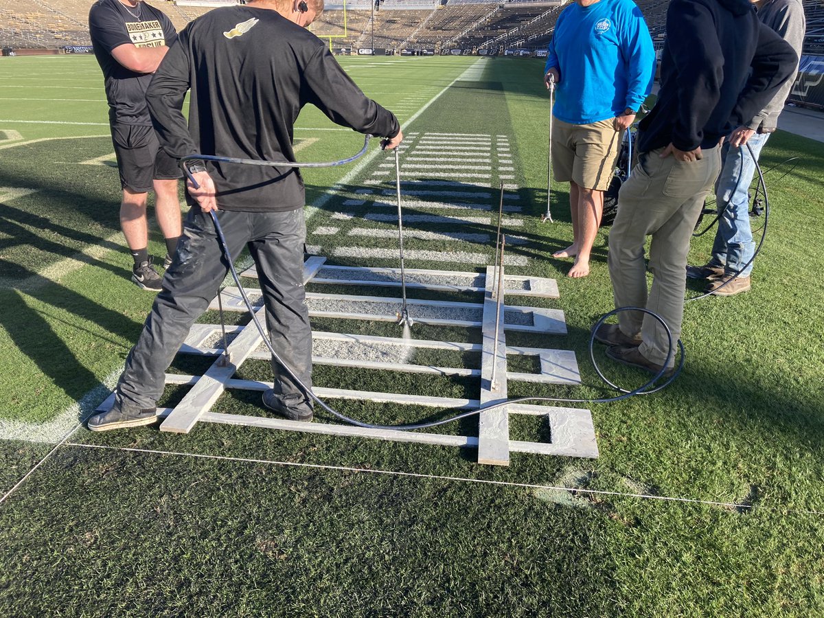 Our crew had a VERY busy week preparing Ross-Ade Stadium’s #RohrmanField for <a href="/BoilerFootball/">Purdue Football</a> <a href="/LifeAtPurdue/">Purdue University</a> #Homecoming 🚂🚂🚂RxR 2.0 🚂🚂🚂 #BoilerUp #TracksRBack <a href="/FieldExperts/">SFMA</a>