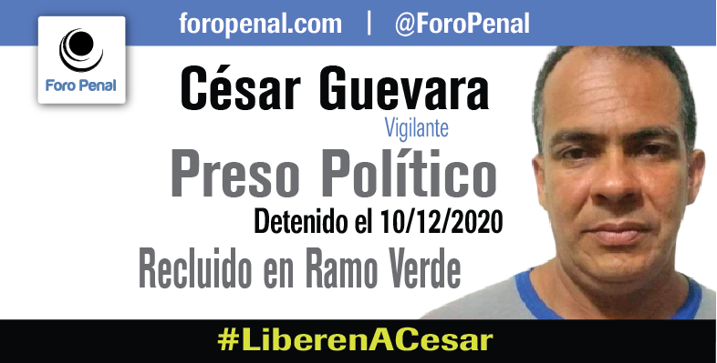 DefensoresFP's tweet photo. Desde su detención, el preso político César Guevara no ha podido tener contacto con su familia. Ellos son de bajo recursos y se les imposibilita visitarlo desde Morón, estado Carabobo a la cárcel de Ramo Verde en Caracas.
#LiberenACesar
Venezuela https://t.co/zBLDXsqwHt