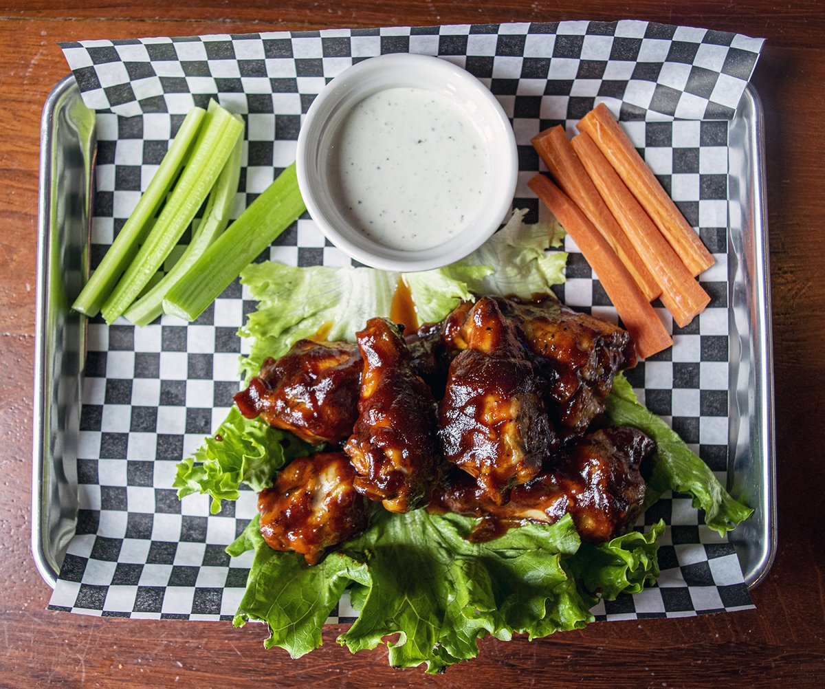 "Like" if you and a giant basket of wings have some unfinished business.