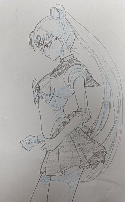 落描きでセーラームーン。 