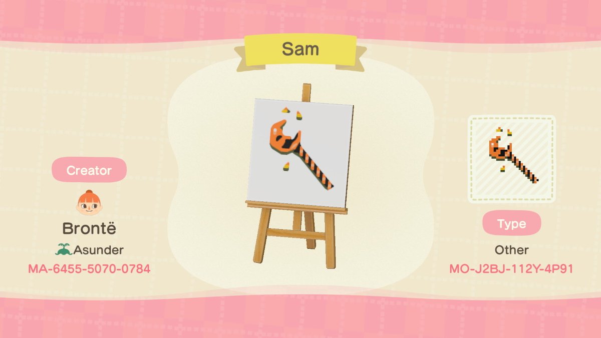 asundercrossing's tweet photo. Made a little Sam lolli for October #AnimalCrossing #ACNH #NintendoSwitch https://t.co/zuWQ1muVgq