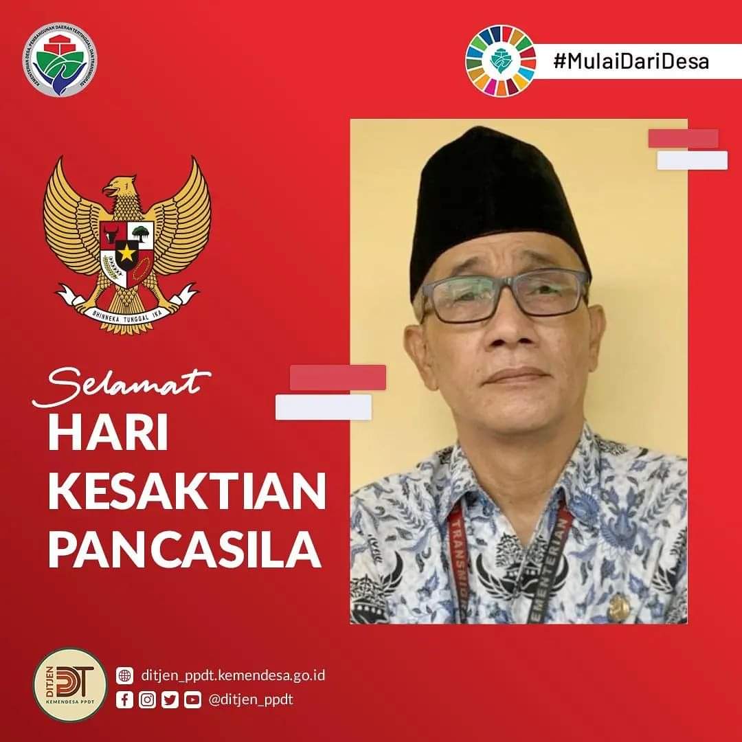 hd_poerba's tweet photo. Indonesia tangguh berlandaskan Pancasila. Salah satunya dengan cara mengimplementasikan nilai² Pancasila dalam kehidupan se-hari².

Selamat Hari Kesaktian Pancasila 1 Oktober 2021.

#HariKesaktianPancasila #DitjenPPDT #SDGsDesa #DesaMajuIndonesiaMaju #MulaiDariDesa #KemendesPDTT https://t.co/M6pGEXKQ86
