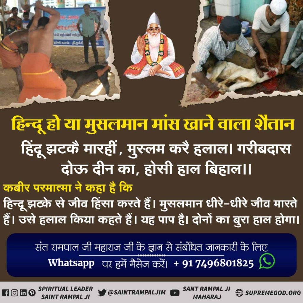 PratimaDasi2's tweet photo. #BeVegetarian 
God did not order to eat meat.
 For more information, must watch Sadhna channel 7:30 pm Visit Satlok Ashram Youtube Channel to get Sat Gyan.
🌹🌹🌹🌹🌹🌹🌹
@SaintRampalJiM 
@SatlokChannel https://t.co/Wn4MXspWpK