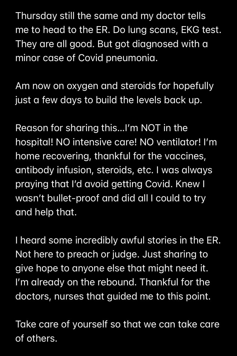 GaryWeck's tweet photo. Hope this post can find a way to help just one person. This is a Covid story that I was hoping I’d never tell… https://t.co/hsjrdsipUO