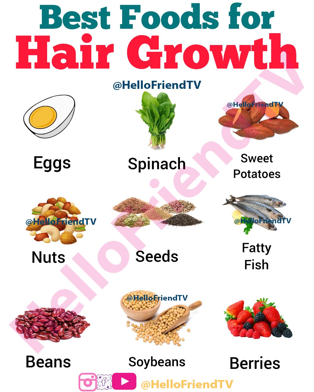 Hair Growth Food Vitamins and Nutrients  Glow by Daye